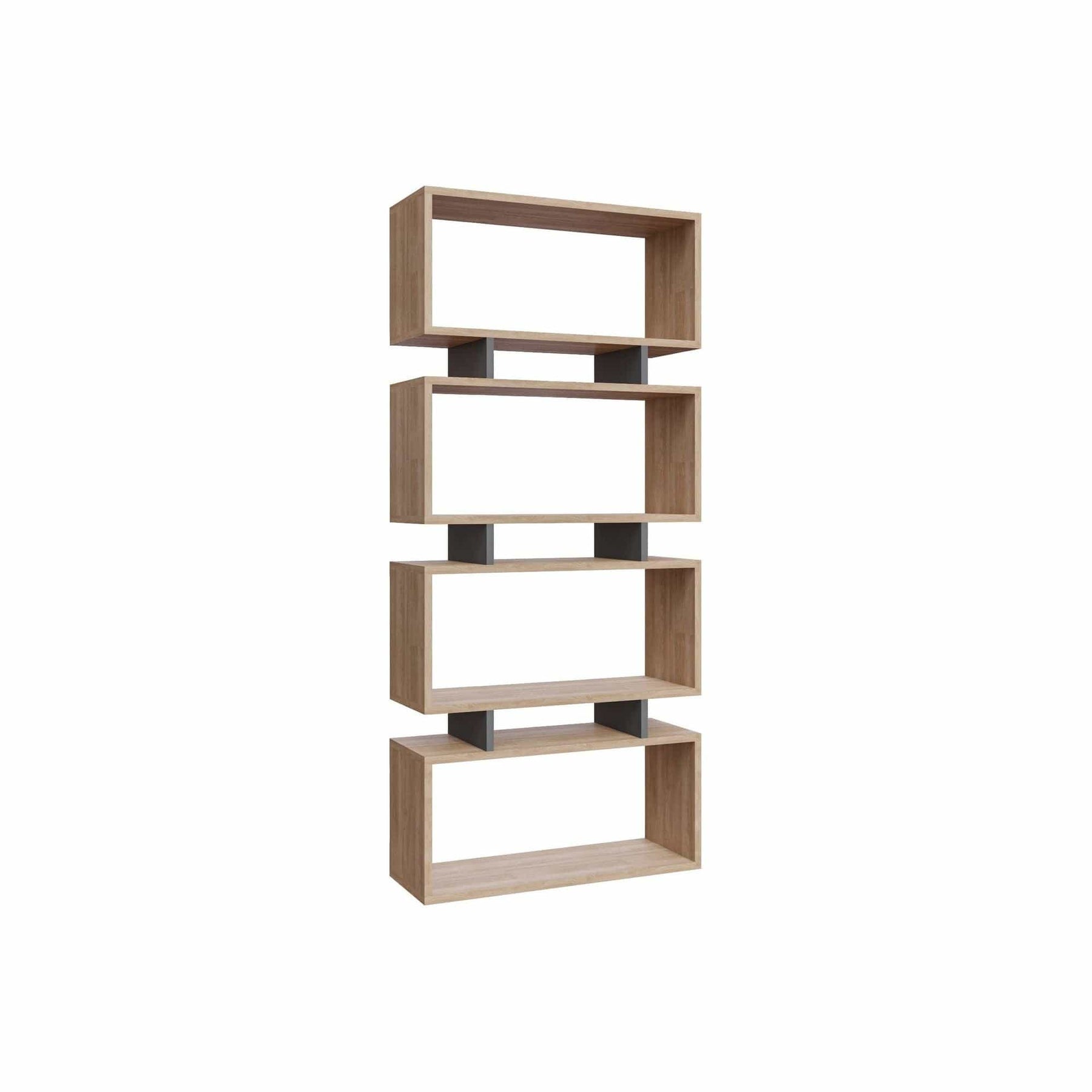 Biblioteca AMSTERDAM OCN-34644, stejar gri/gri antracit