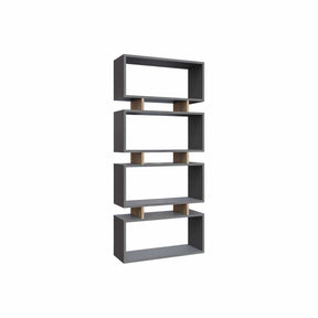 Biblioteca AMSTERDAM OCN-34646, gri antracit/stejar