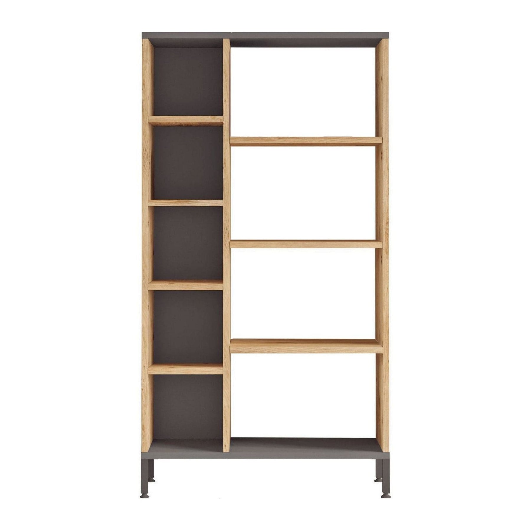 Biblioteca AMSTERDAM OCN-34653, stejar gri/gri