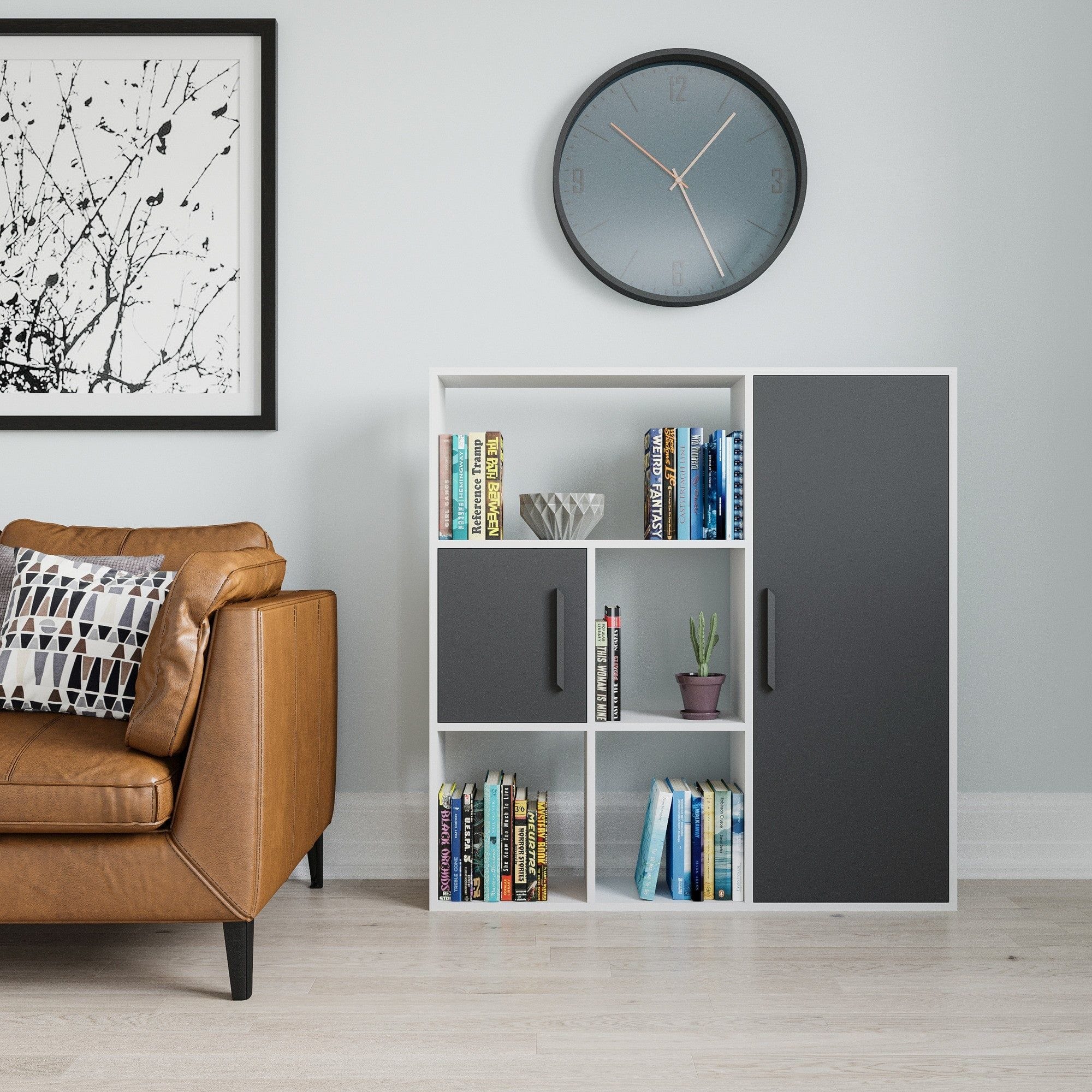 Biblioteca AMSTERDAM OCN-34663, alb/gri antracit