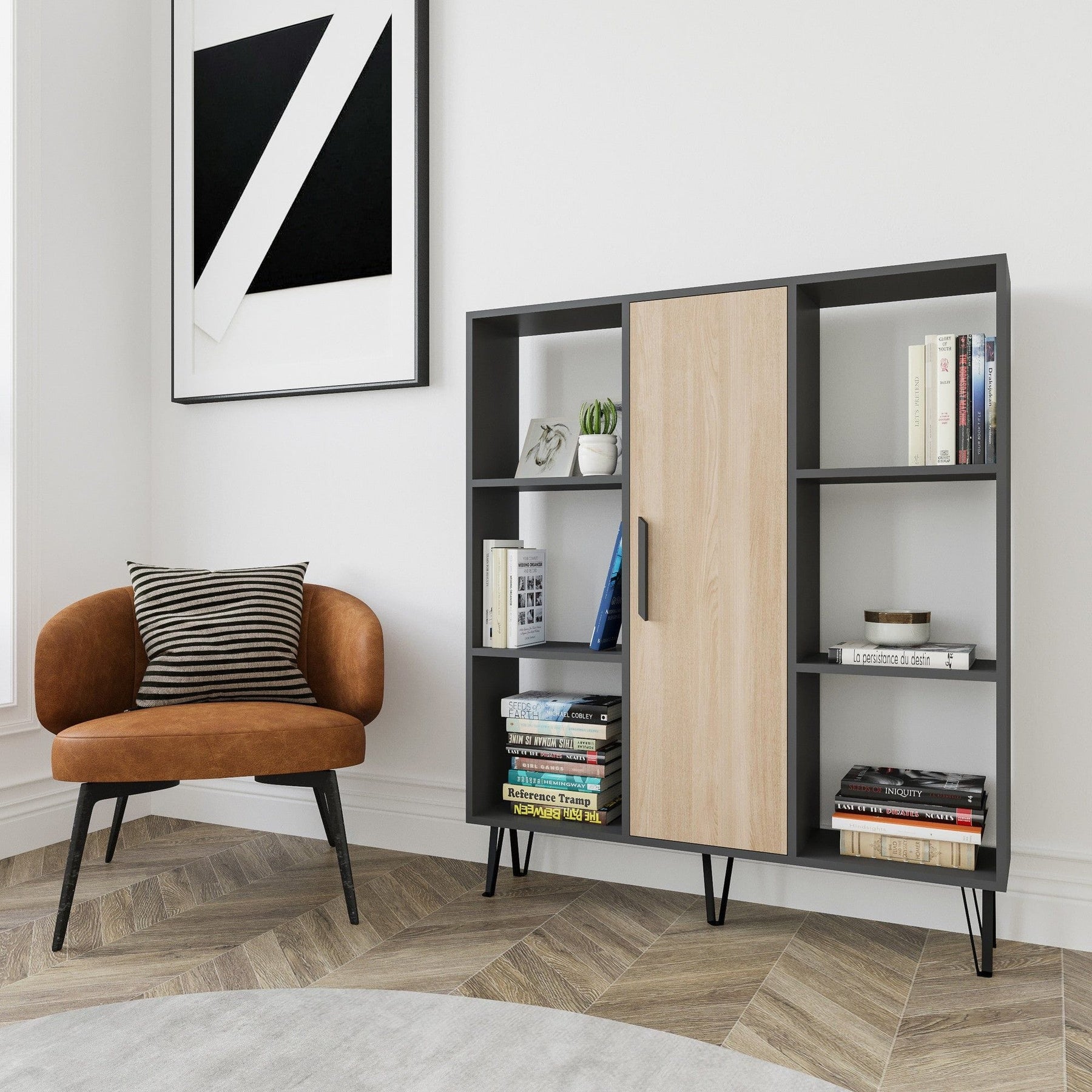 Biblioteca AMSTERDAM OCN-34669, gri/stejar