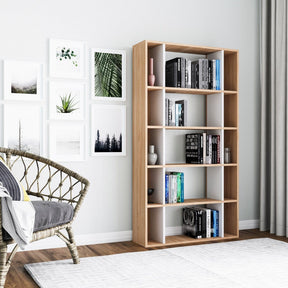 Biblioteca AMSTERDAM OCN-34671, stejar alb/alb