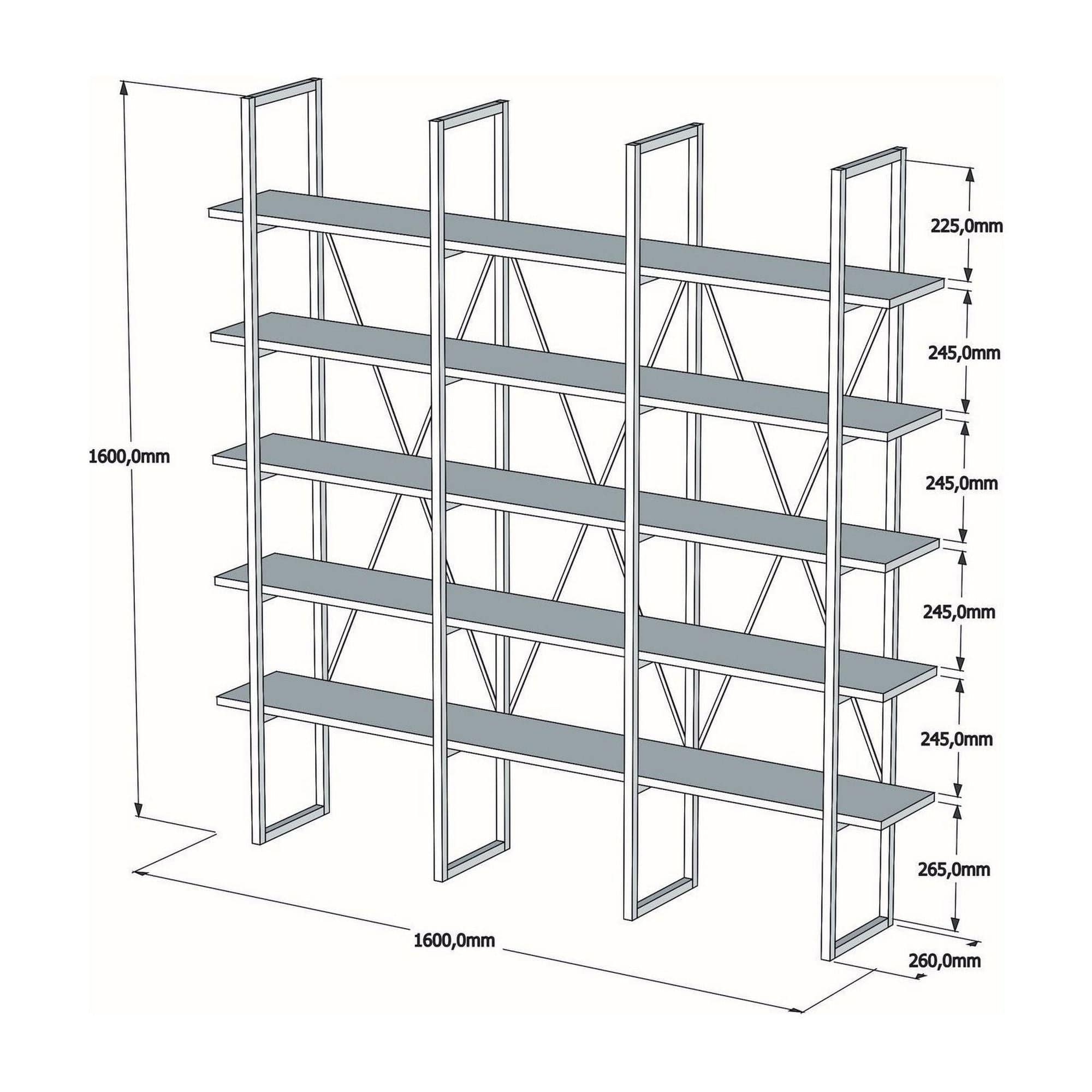 Biblioteca AMSTERDAM OCN-34683, negru
