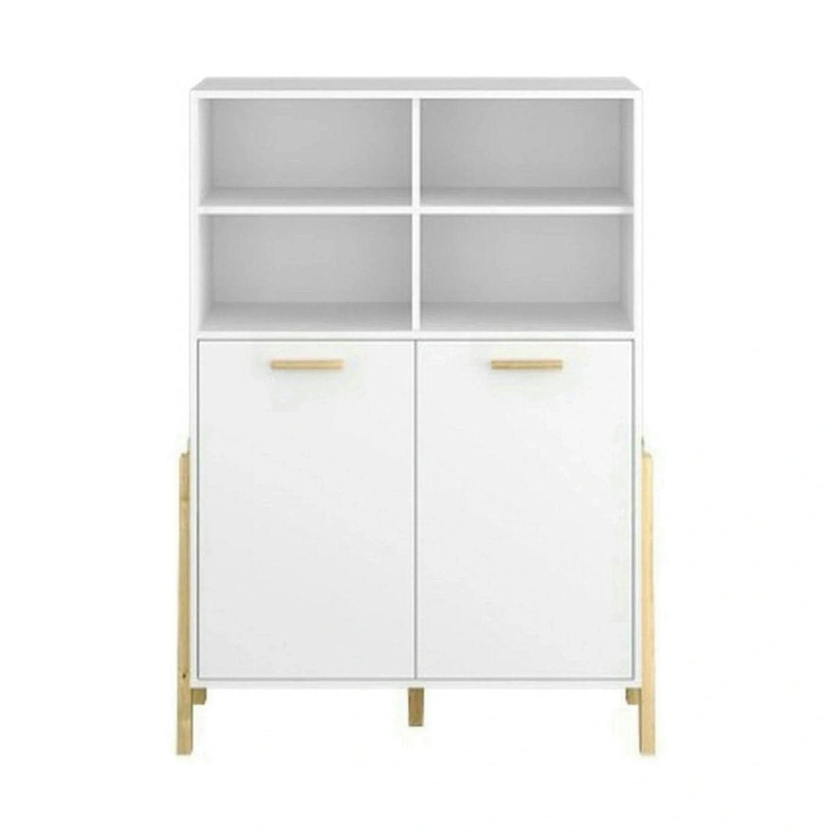 Biblioteca BELLE, alb, PAL laminat, 103x41x153 cm