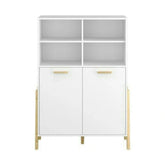 Biblioteca BELLE, alb, PAL laminat, 103x41x153 cm