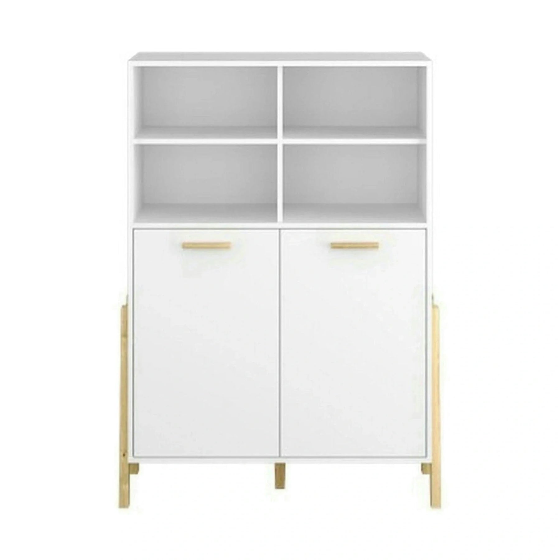 Biblioteca BELLE, alb, PAL laminat, 103x41x153 cm