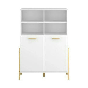 Biblioteca BELLE, alb, PAL laminat, 103x41x153 cm