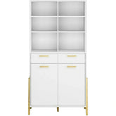 Biblioteca BELLE, alb, PAL laminat, 103x41x197 cm