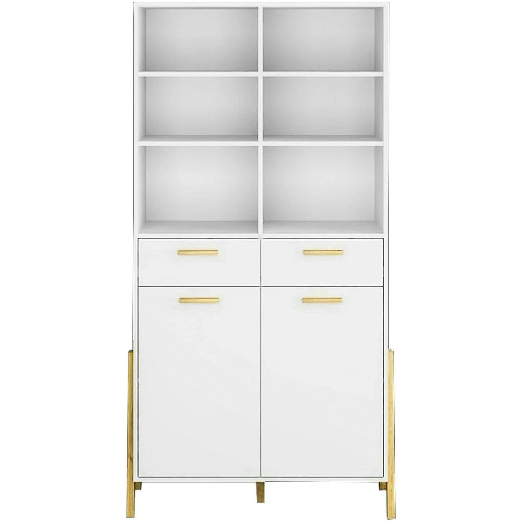 Biblioteca BELLE, alb, PAL laminat, 103x41x197 cm