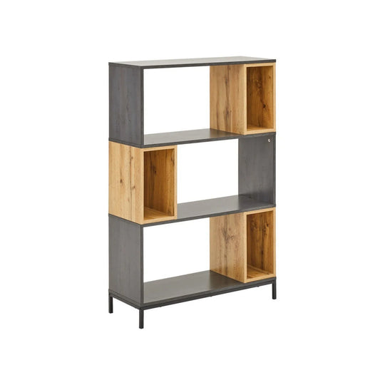 Biblioteca BERGEN OCN-29979, stejar/gri antracit