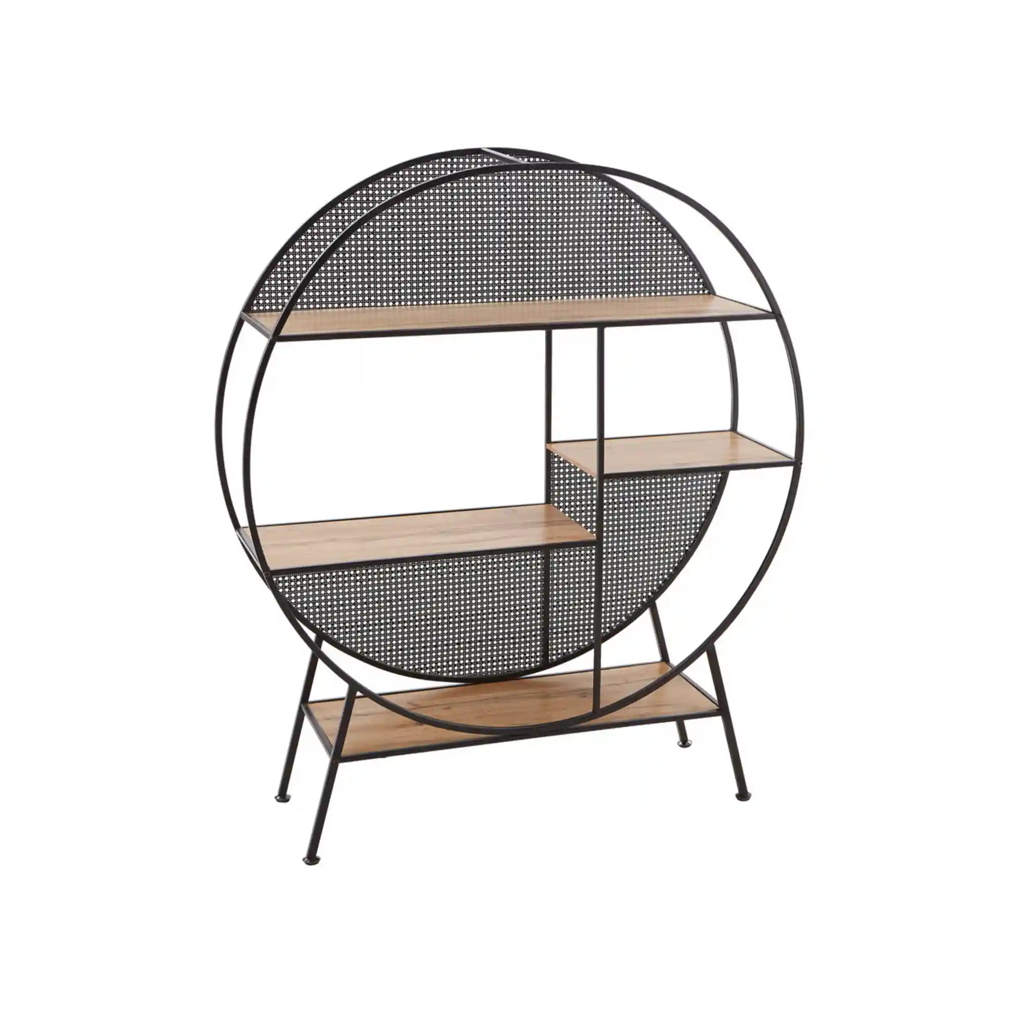 Biblioteca BERGEN OCN-29985, negru/stejar