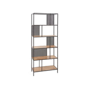 Biblioteca BERGEN OCN-29991, negru/stejar