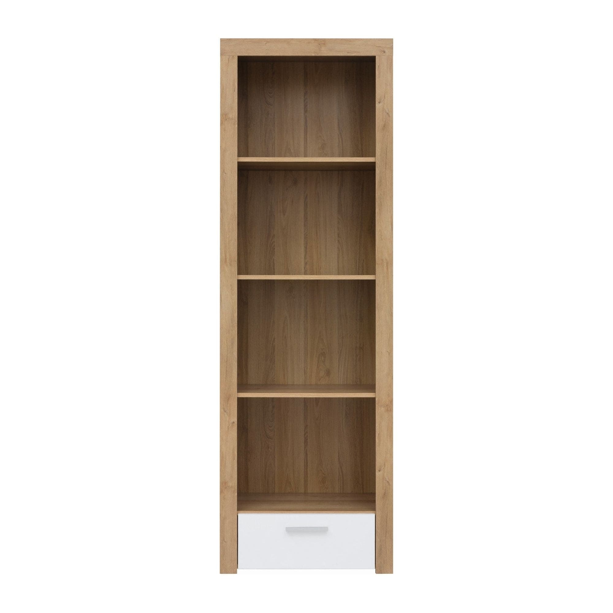 Biblioteca BERGEN OCN-30004, stejar rivierra/alb