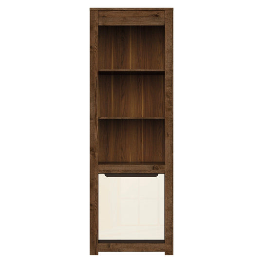 Biblioteca BERGEN OCN-30016, stejar inchis/alb perla