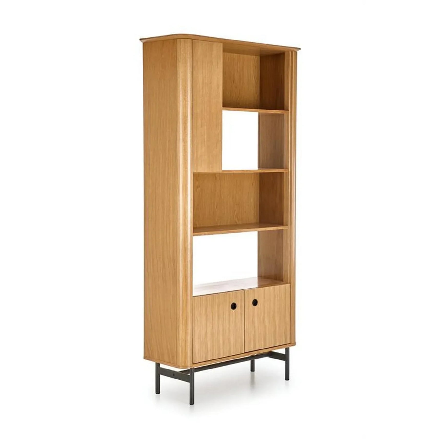 Biblioteca HOUSTON OCN-38261, stejar/negru