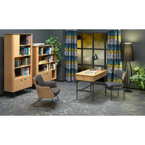 Biblioteca HOUSTON OCN-38261, stejar/negru