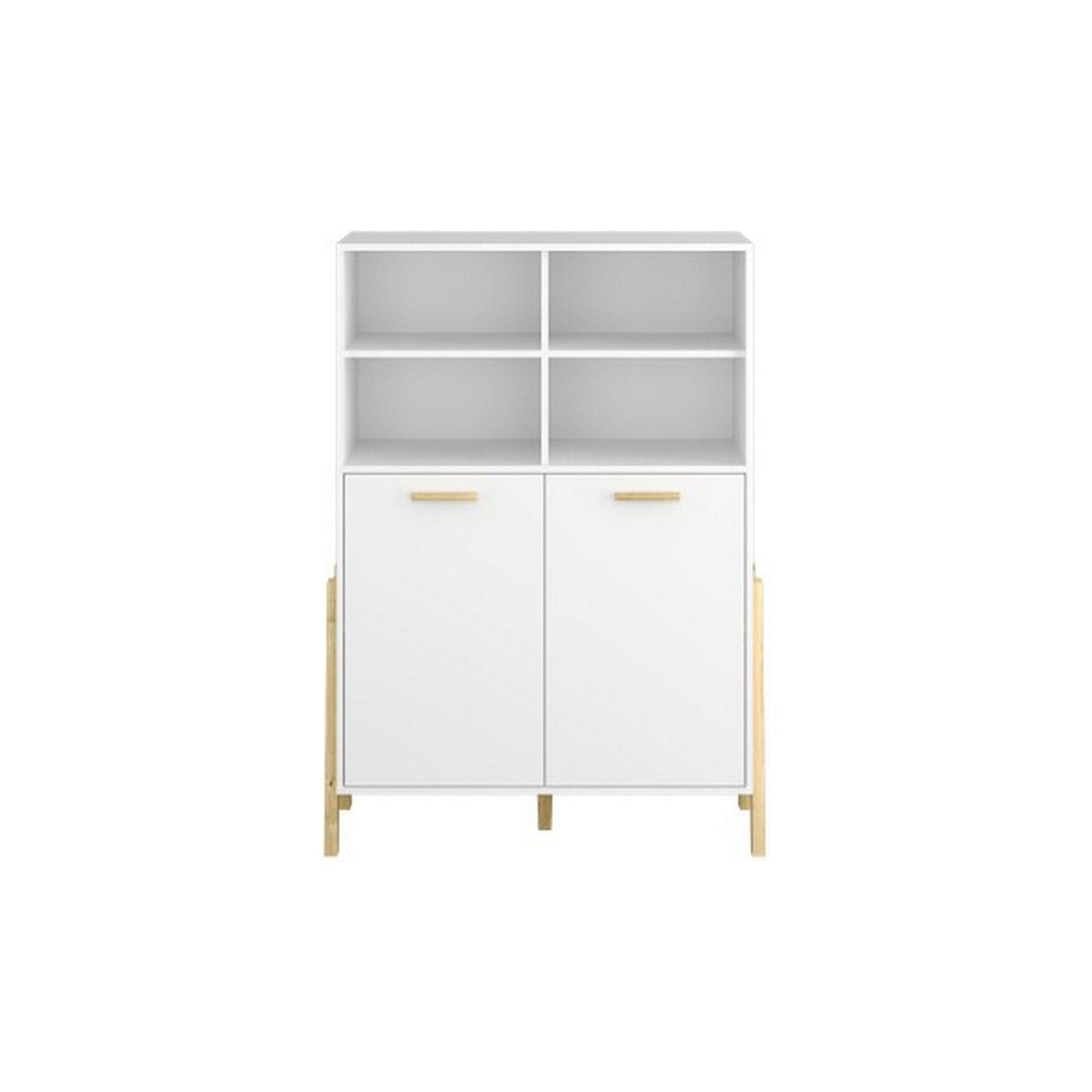 Biblioteca BELLE, alb, PAL laminat, 103x41x153 cm