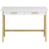 Birou BELLE, stejar/alb, PAL laminat, 120x55x80 cm