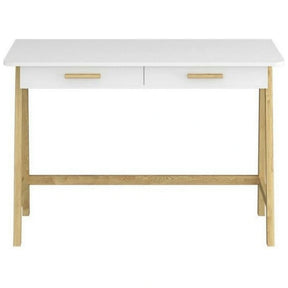 Birou BELLE, stejar/alb, PAL laminat, 120x55x80 cm