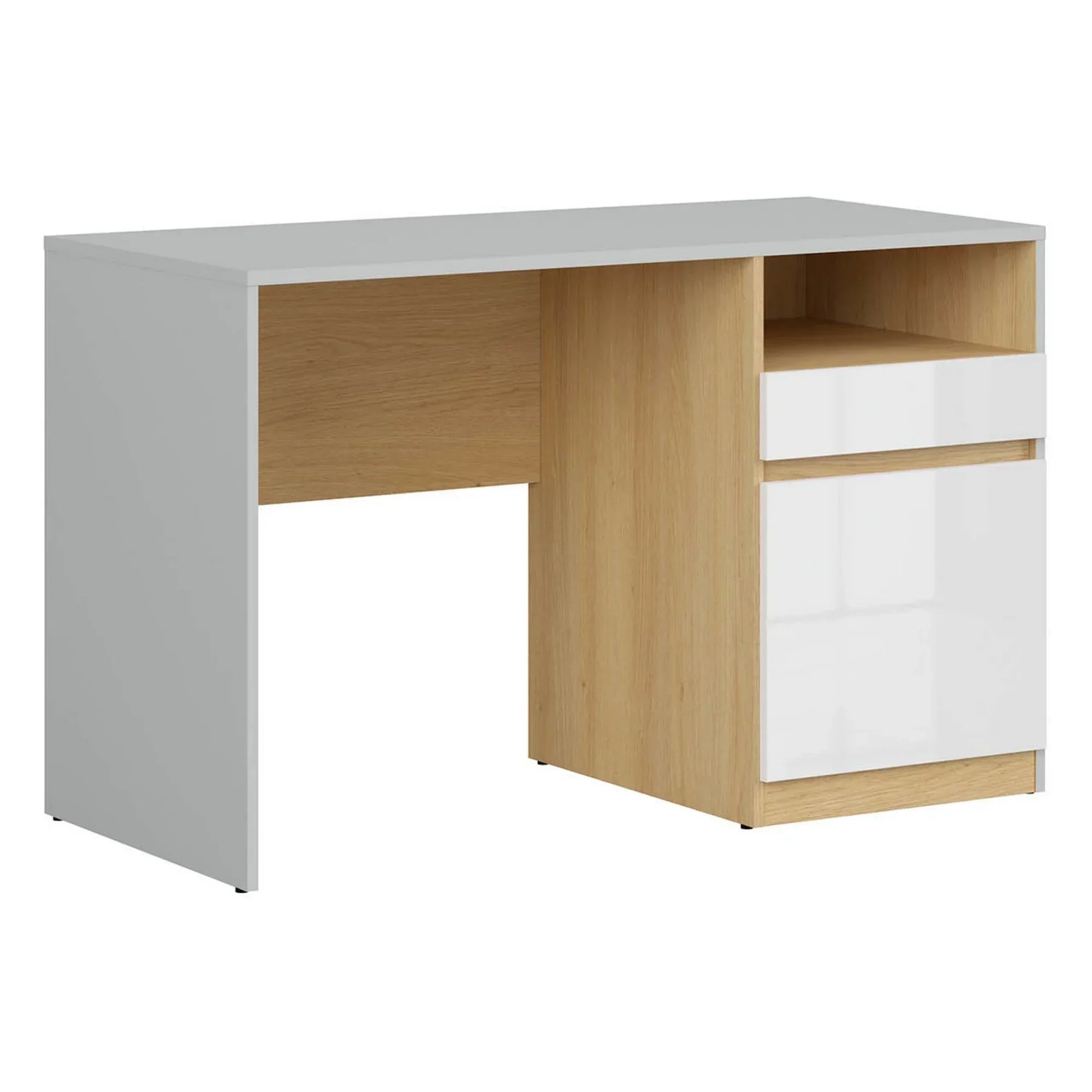 Birou BERGEN OCN-29943, gri deschis/stejar