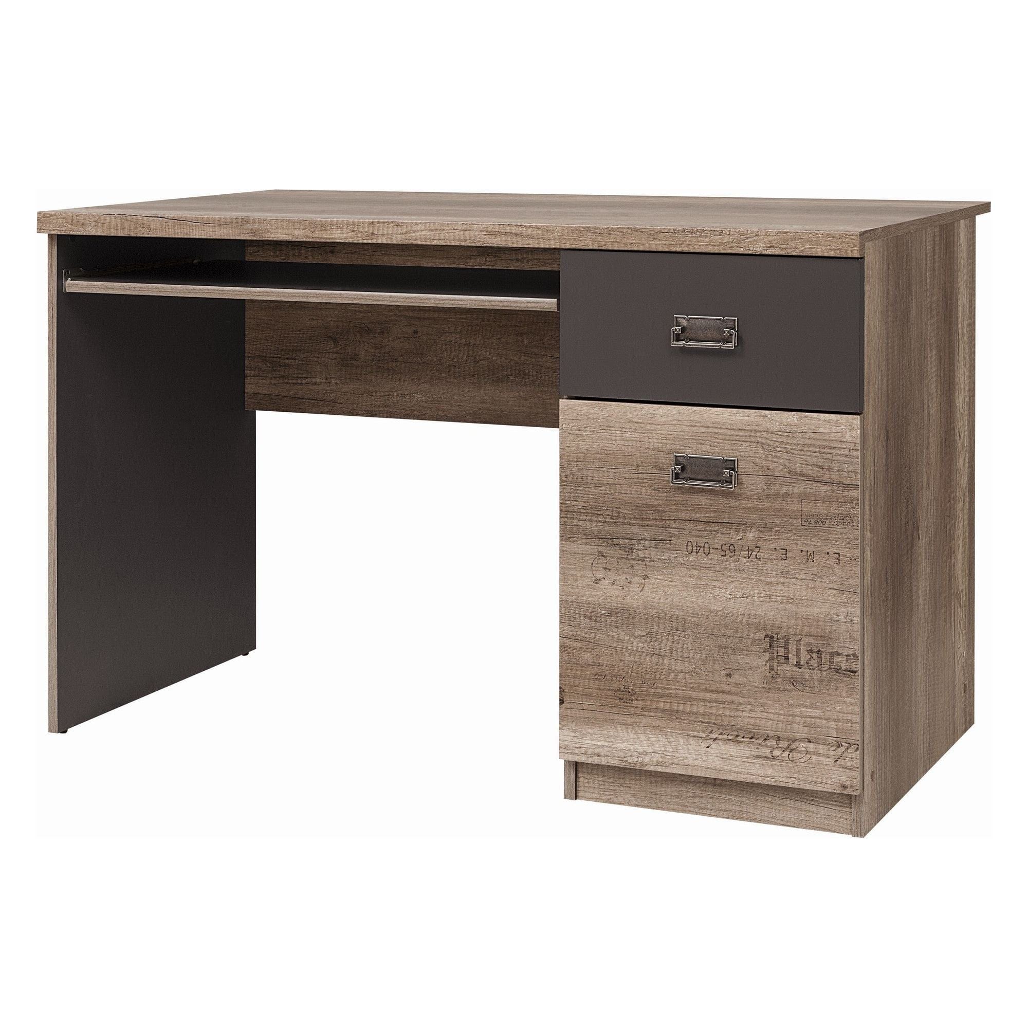 Birou BERGEN OCN-29946, stejar inchis/gri