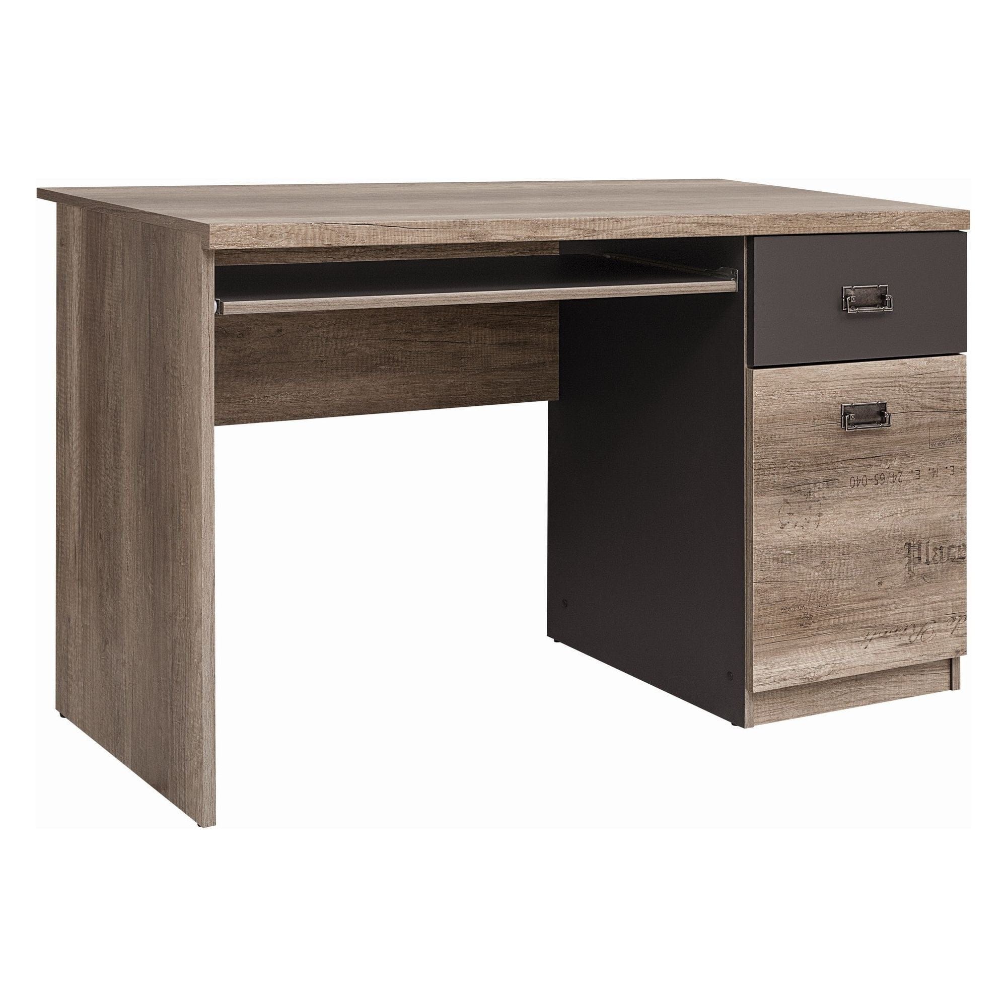 Birou BERGEN OCN-29946, stejar inchis/gri