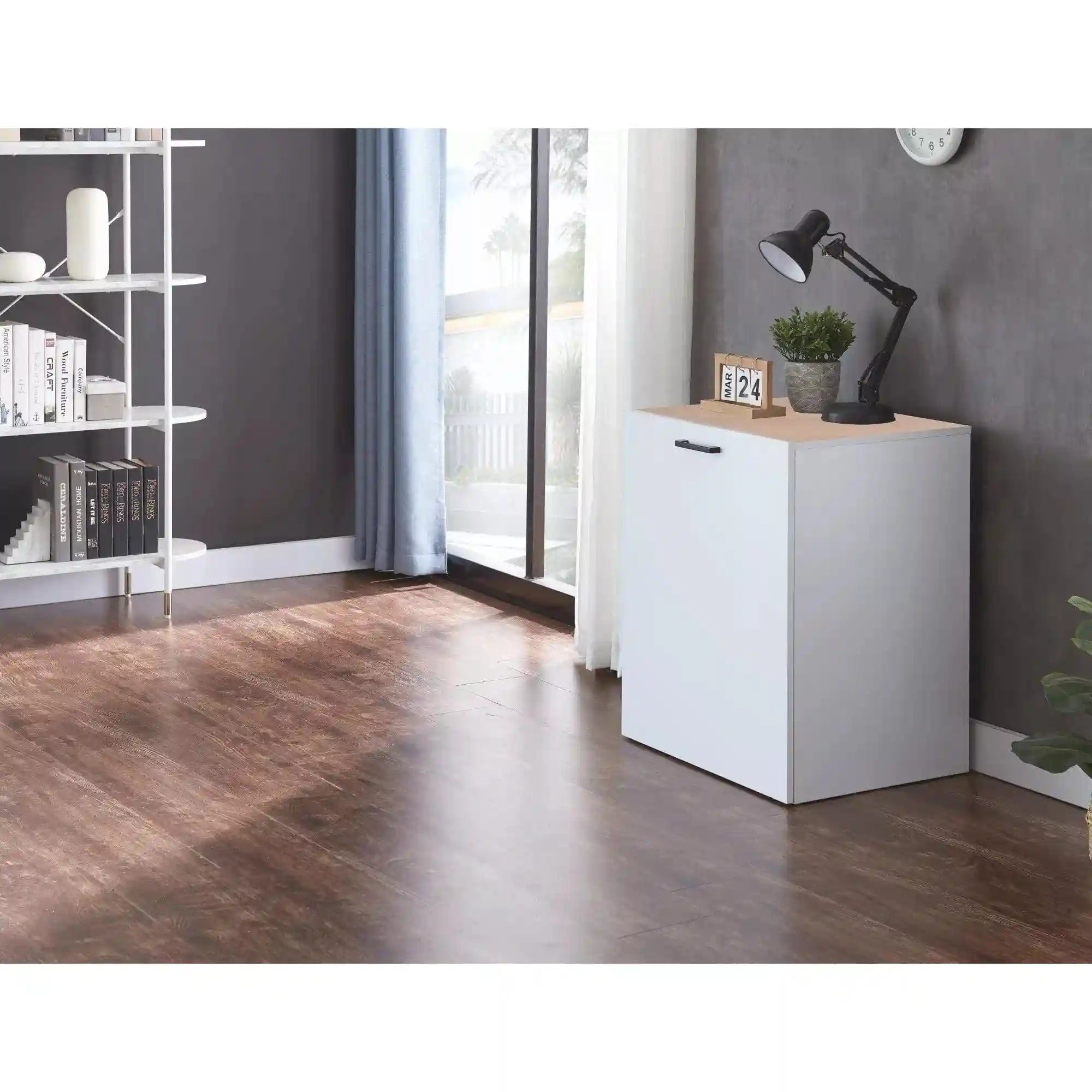 Birou DETROIT OCN-40090, alb/stejar