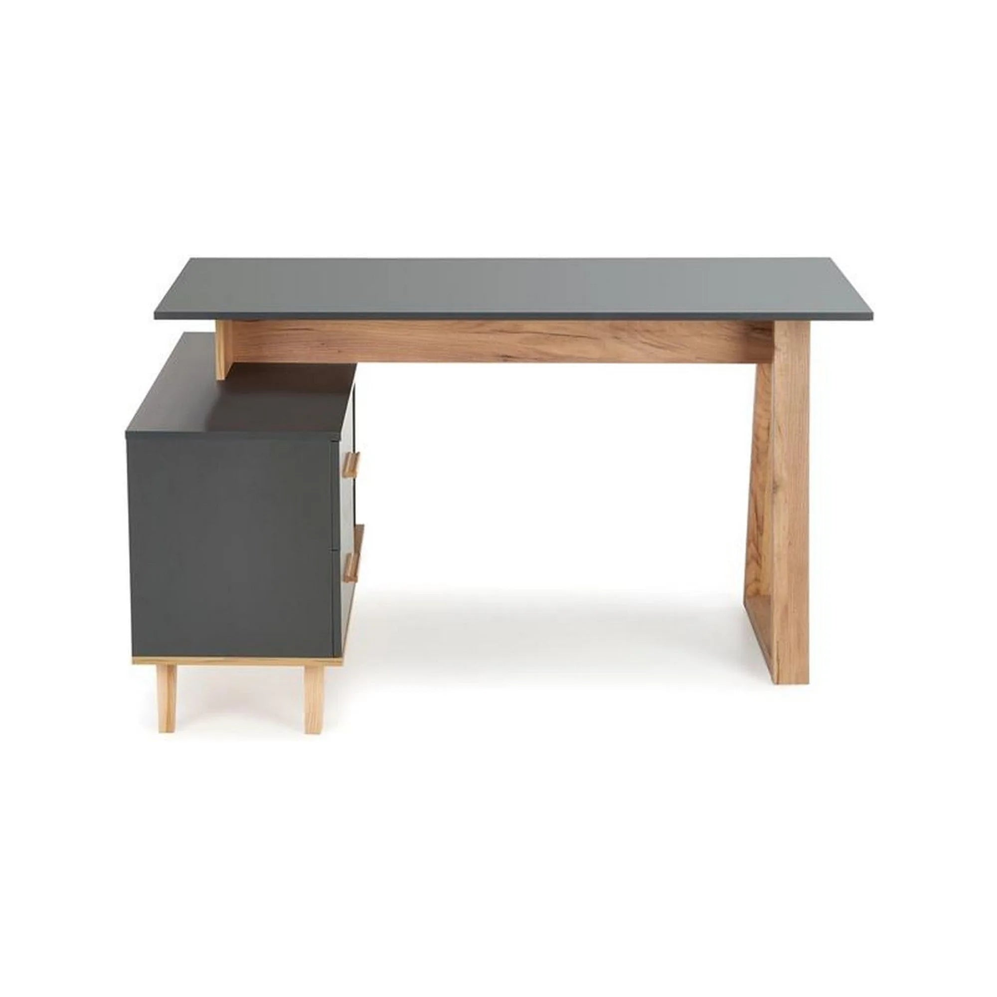 Birou HOUSTON OCN-38224, gri antracit/stejar wotan