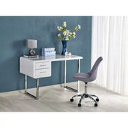 Birou HOUSTON OCN-38234, alb/crom