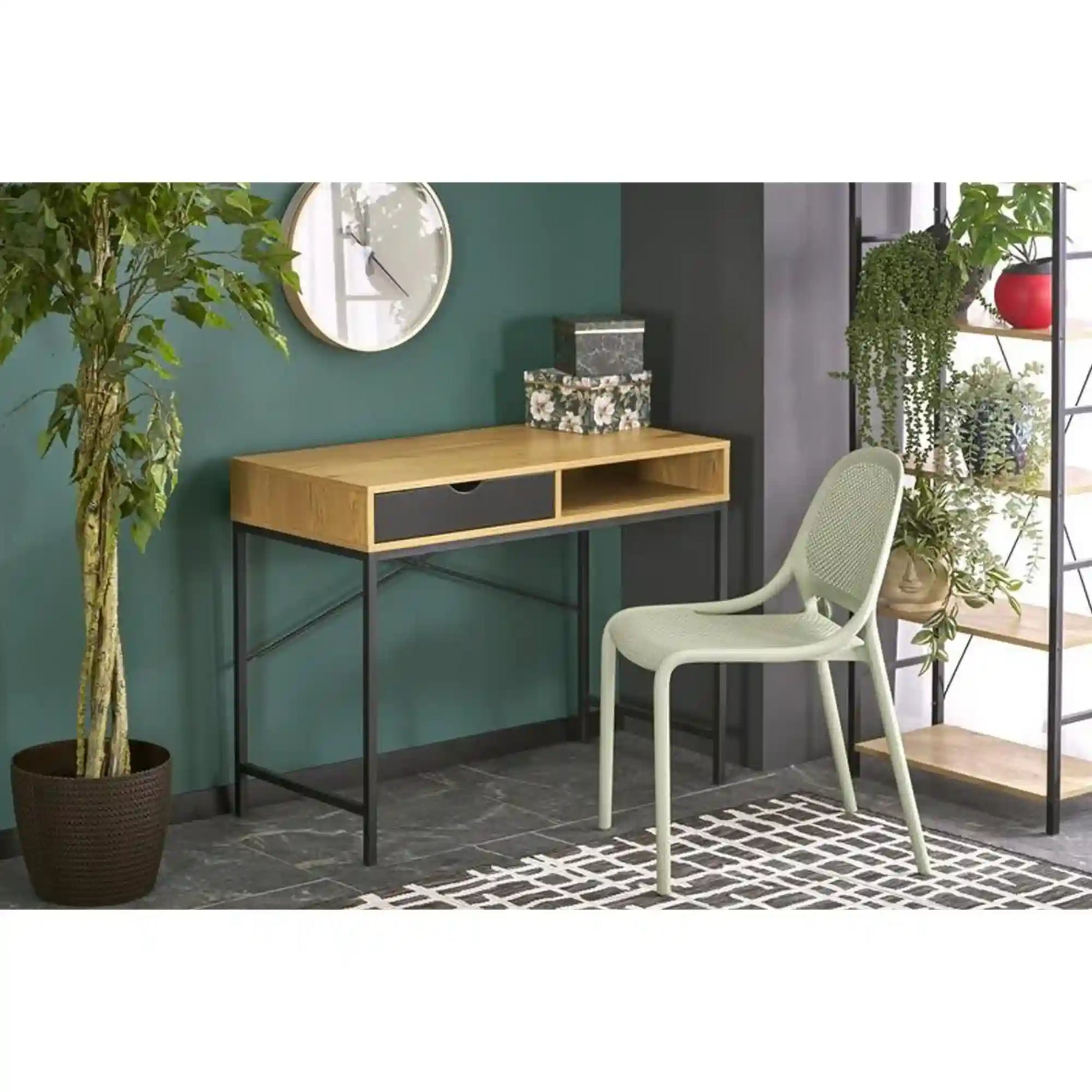 Birou HOUSTON OCN-38237, stejar/negru