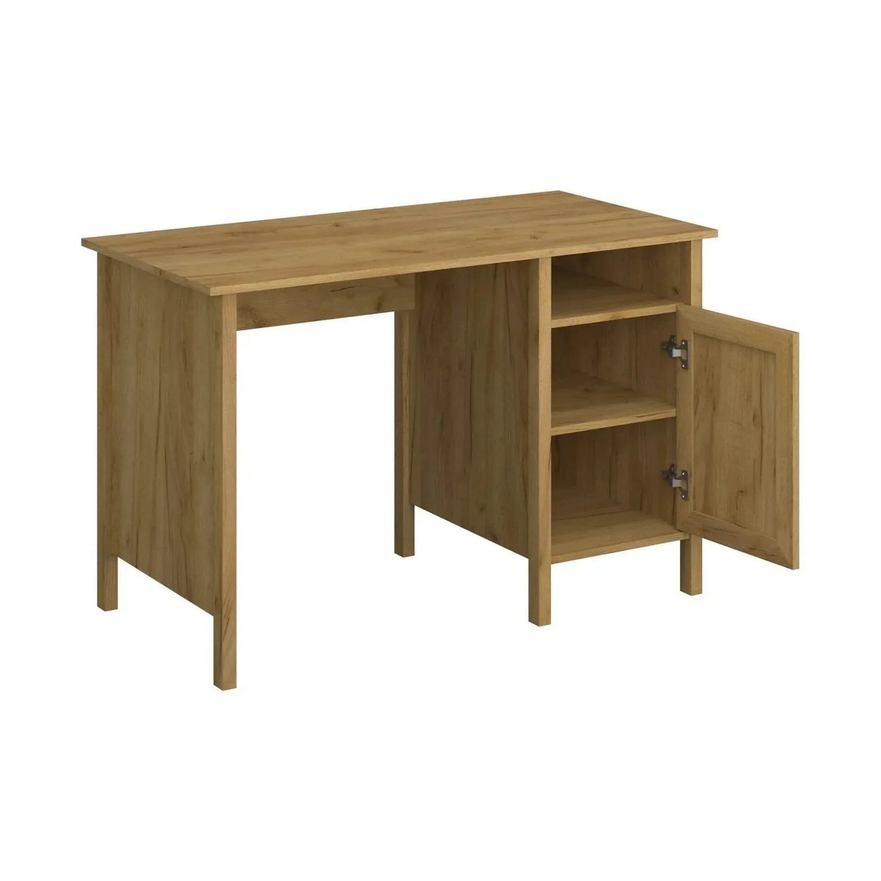 Birou KLARK, PAL laminat/MDF, stejar auriu, 120×60×77 cm