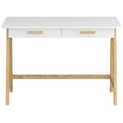 Birou BELLE, stejar/alb, PAL laminat, 120x55x80 cm