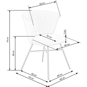 Scaun K459, bej/negru, stofa clasica/otel, 60x59x79 cm