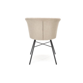 Scaun K459, bej/negru, stofa clasica/otel, 60x59x79 cm