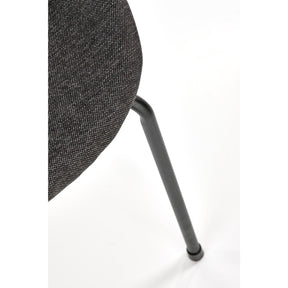 Scaun K467, gri inchis/stejar, stofa clasica/placaj/metal, 47x57x81 cm