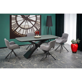 Scaun K475, gri/negru, stofa clasica/metal, 59x58x81 cm