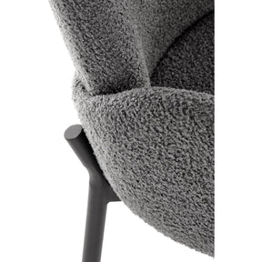 Scaun K477, gri/negru, stofa/metal, 58x58x89 cm