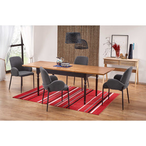 Scaun K477, gri/negru, stofa/metal, 58x58x89 cm