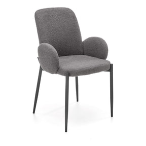 Scaun K477, gri/negru, stofa/metal, 58x58x89 cm