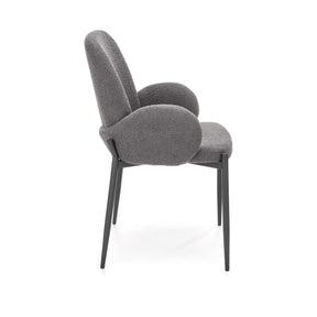 Scaun K477, gri/negru, stofa/metal, 58x58x89 cm