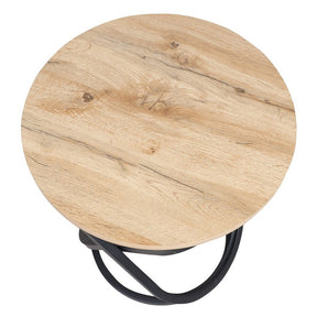 Masuta cafea EOS D, stejar artizanal/negru mat, MDF/metal, 60x45 cm