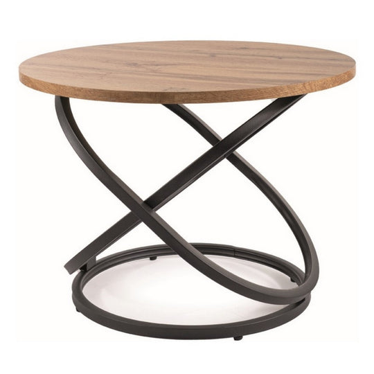 Masuta cafea EOS D, stejar artizanal/negru mat, MDF/metal, 60x45 cm