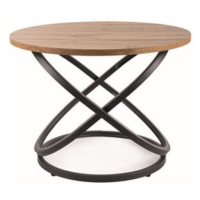 Masuta cafea EOS D, stejar artizanal/negru mat, MDF/metal, 60x45 cm