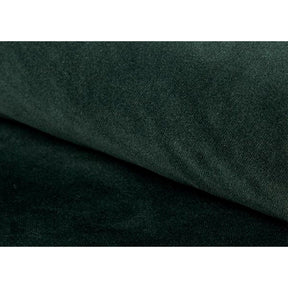 Canapea MENA, stofa catifelata verde/wenge, 147x75x85 cm