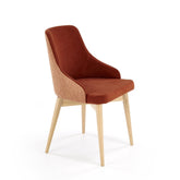 Scaun rotativ MALAGA, scortisoara/stejar, stofa clasica/lemn, 50x53x79 cm