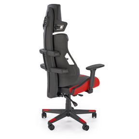 Scaun gaming NITRO, negru/rosu, piele ecologica/stofa/polipropilena, 66x68x130/137 cm