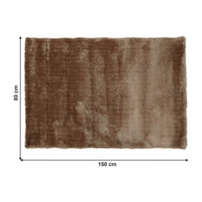 Covor BOTAN, maro deschis, fibre sintetice, 80x150 cm