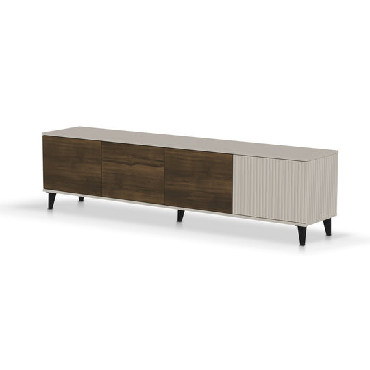 Comoda TV RANDOM 2 RTV-3, casmir/nuc/negru, PAL furniruit, 200x40x52 cm