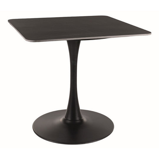 Masa ESPERO II, negru mat, ceramica/metal, 80x80x75 cm