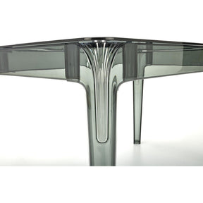 Masa GOMEZ, sticla fumurie/polipropilena, 120x80x74 cm